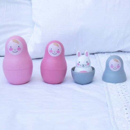 Jucarii multisenzoriale Nesting Babies - Rose