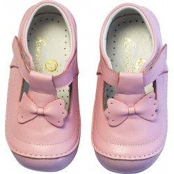 Classic Bow Pink 21 - Sandale din piele - Rose et Chocolat 