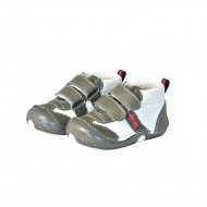 Grey White 23 - Ghete din piele cu velcro - Rose et Chocolat  Grey White 23 - Ghete din piele cu velcro - Rose et Chocolat