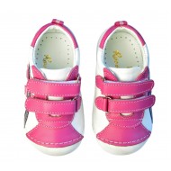 Sneakers Pink 23 - Ghete din piele cu velcro - Rose et Chocolat 
