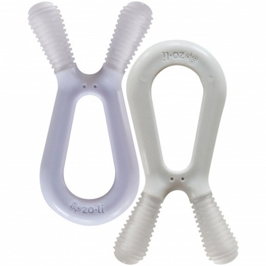 Set 2 jucarii Bunny Lilac/Ash pentru dentitie si masaj gingii