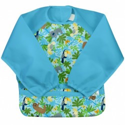 Bavetica Aqua Sloth Jungle multifunctionala cu maneci lungi 12-24 luni - Green Sprouts Bavetica Aqua Sloth Jungle multifunctionala cu maneci lungi 12-24 luni - Green Sprouts