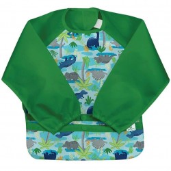 Bavetica Aqua Dino Jungle multifunctionala cu maneci lungi 12-24 luni - Green Sprouts Bavetica Aqua Dino Jungle multifunctionala cu maneci lungi 12-24 luni - Green Sprouts