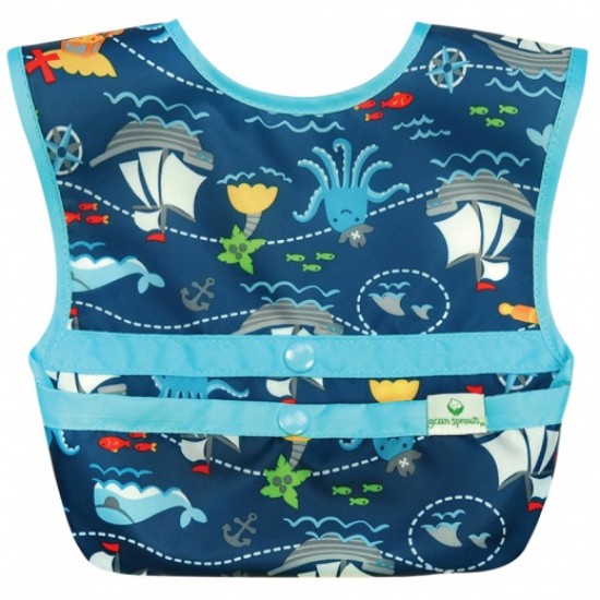 Set 3 bavetele Easy Wear Snap'n Go - Green Sprouts - Pirates Set 3 bavetele Easy Wear Snap'n Go - Green Sprouts - Pirates
