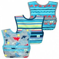 Set 3 bavetele Easy Wear Snap'n Go - Green Sprouts - Dinosaurs Set 3 bavetele Easy Wear Snap'n Go - Green Sprouts - Dinosaurs