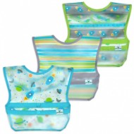 Aqua Space - Set 3 bavetele impermeabile Wipe off - Green Sprouts  Aqua Space - Set 3 bavetele impermeabile Wipe off - Green Sprouts
