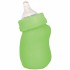 Biberon inclinat din sticla cu protectie de silicon 147ml - Green Sprouts - Green