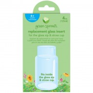 Rezerva sticla pentru cana cu interior din sticla 125 ml - Green Sprouts Rezerva sticla pentru cana cu interior din sticla 125 ml - Green Sprouts