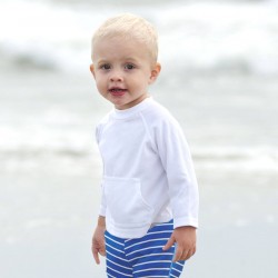 White  3T/4T - Bluza tehnica SPF50+ Breatheasy Stay Cool Green Sprouts by iPlay