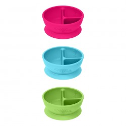 Bol de invatare compartimentat - Learning Bowl Divided - Green Sprouts - Green Bol de invatare compartimentat - Learning Bowl Divided - Green Sprouts - Green