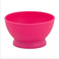 Bol de invatare - Learning Bowl - Green Sprouts - Pink Bol de invatare - Learning Bowl - Green Sprouts - Pink