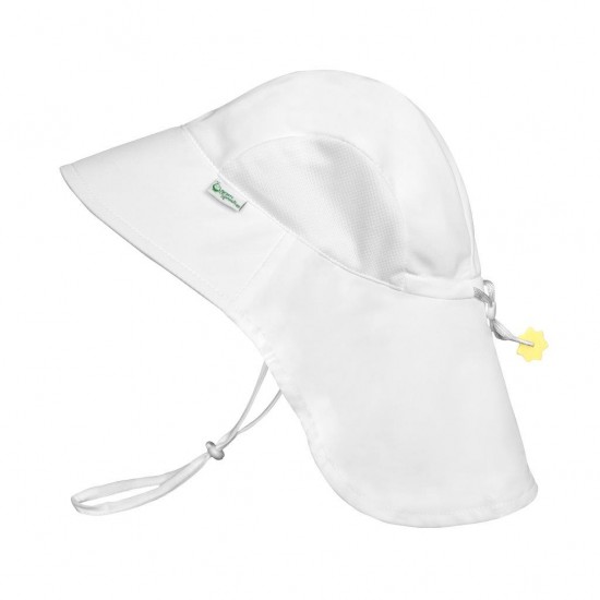 Adventurer White 0/6 luni - Palarie tehnica Stay Cool Breatheasy SPF 50+ - Green Sprouts by iPlay