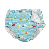Aqua Sea Friends 6 luni - Slip copii SPF 50+ refolosibil, cu capse Green Sprouts by iPlay Aqua Sea Friends 6 luni - Slip copii SPF 50+ refolosibil, cu capse Green Sprouts by iPlay