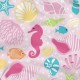 Pink Sealife 4T - Slip inot refolosibil SPF 50+ cu capse si volanase Green Sprouts by iPlay
