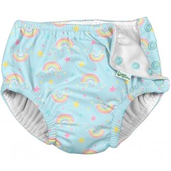 Aqua Rainbows 18 luni - Slip copii refolosibil SPF 50+ cu capse Green Sprouts by iPlay