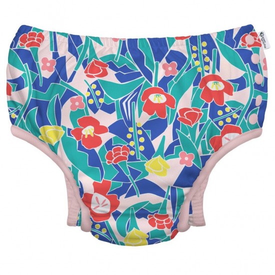 Tea Floral 4T - ECO Slip copii SPF 50+ refolosibil, cu capse Green Sprouts by iPlay