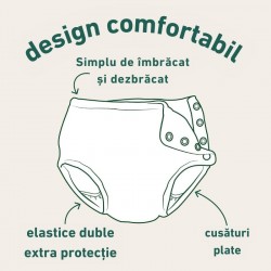 Tea Turtle 18 luni - ECO Slip copii SPF 50+ refolosibil, cu capse Green Sprouts by iPlay