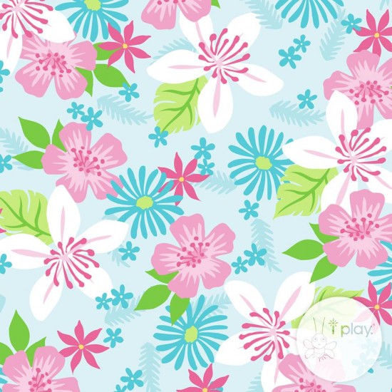 Palarie fete Aqua Paradise Flower SPF 50+ cu snur reglator Palarie fete Aqua Paradise Flower SPF 50+ cu snur reglator