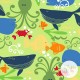 Lime Sealife 9/18 luni - Palarie soare SPF 50+ cu clapa si snur reglatorGreen Sprouts by iPlay