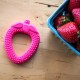 Jucarie pentru dentitie din silicon - Green Sprouts - Pink Strawberry